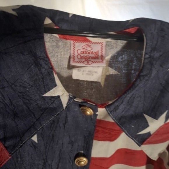 NWT Talbots kids Girls American Flag Dress Size 6 - Picture 4 of 7